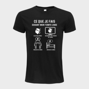 T-shirt personnalisé Ce que je fais durant mon temps libre " aller en corse " - France