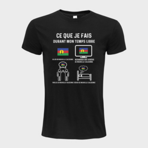 T-shirt personnalisé Ce que je fais durant mon temps libre " nouvelle calédonie " - Nouvelle Calédonie